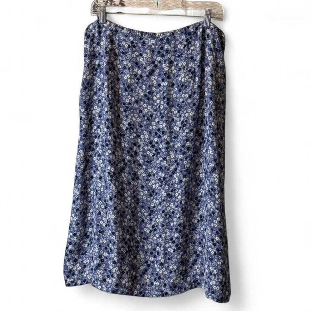 Vintage 90s CJ Banks Blue Floral Skirt, Women's Size 18W‎